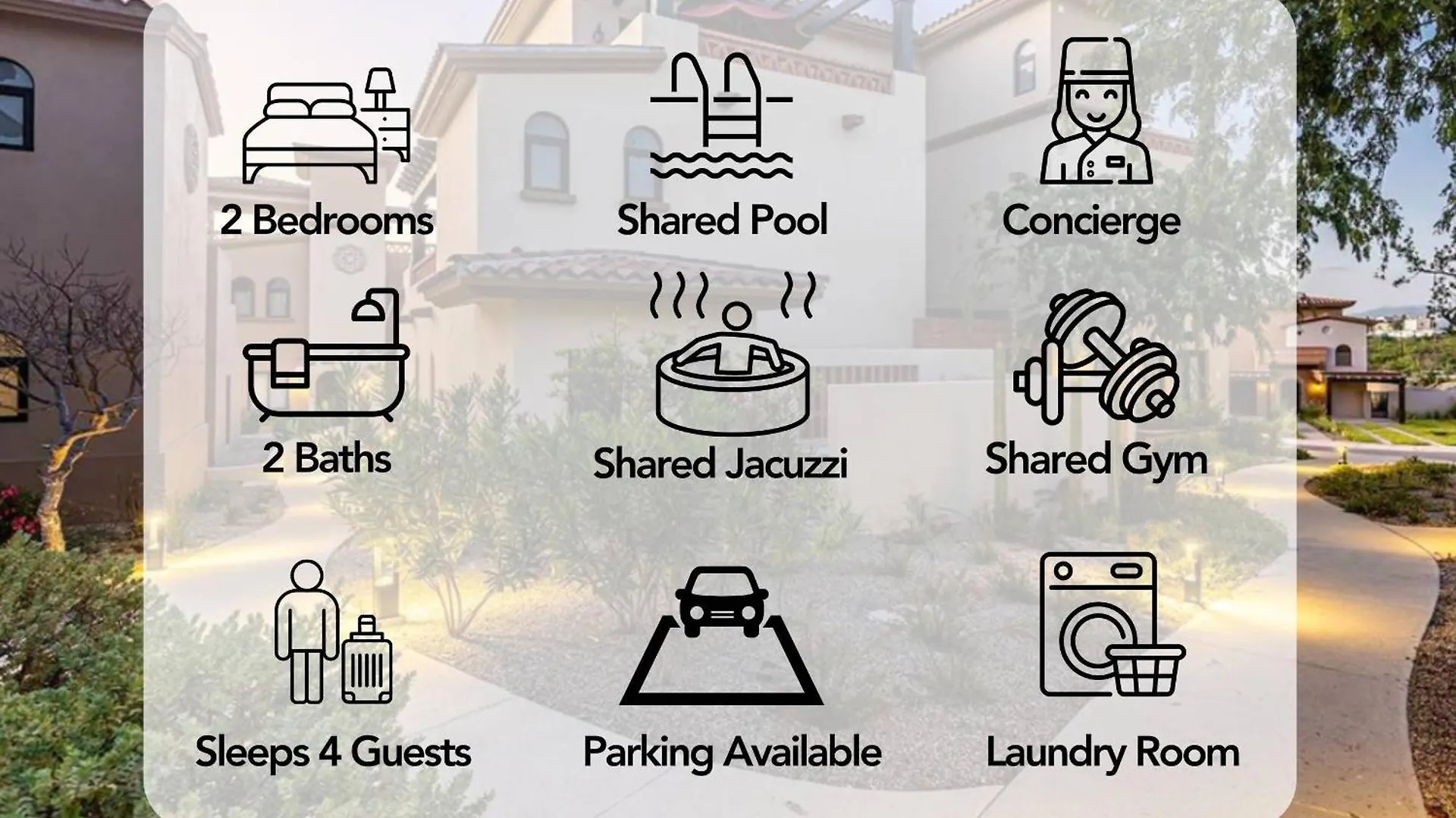 Cozy 2 Bedroom At Mavila Gym & Resort Access カボ・サン・ルーカス 0*,  メキシコ